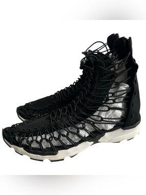 Jeffrey Campbell Lopsa Neoprene Sneaker Cage Shoes Black White Women’s 10 Ibiza